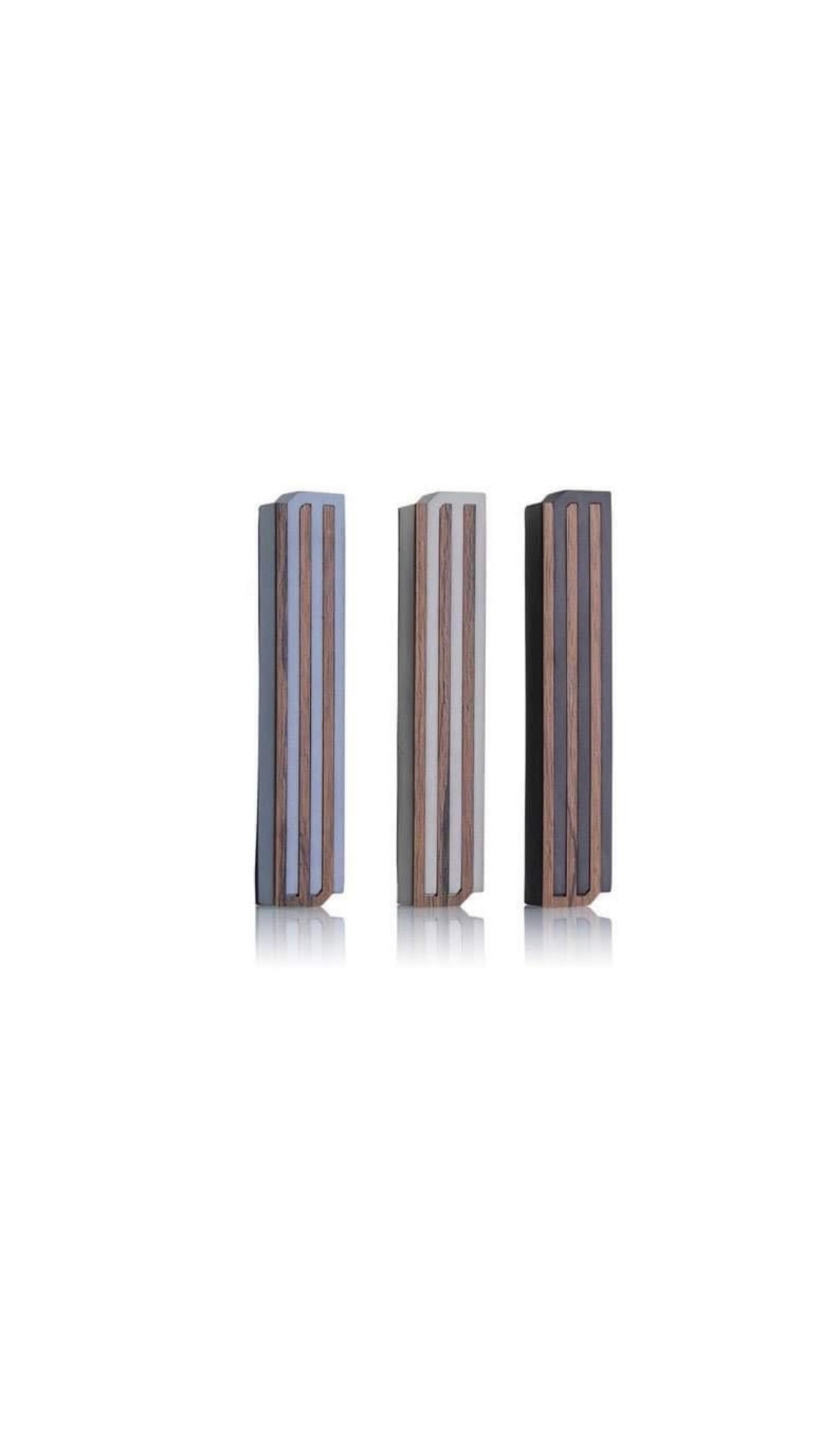 Concrete modern mezuza - modernit wallnut